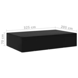 Walplus Outdoor Garden Furniture Covers 2 Pcs 12 Eyelets 325X205X70 Cm - thumbnail 6