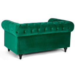 Bravich Chesterfield Velvet Upholstery Button-Tufted Armchair Sofa - thumbnail 7