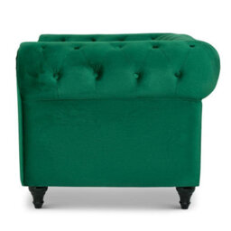 Bravich Chesterfield Velvet Upholstery Button-Tufted Armchair Sofa - thumbnail 6