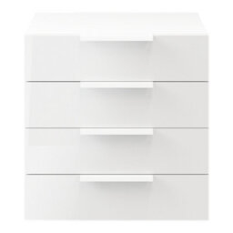 GoodHome Atomia Freestanding Matt White No Effect 4 Drawer Chest (H)750mm (W)750mm (D)450mm - thumbnail 1