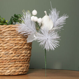 Samuel Alexander Set Of 6 19Cm Christmas Pick Decoration With White Apple And Pear - thumbnail 3