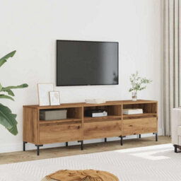 Berkfield Tv Cabinet Artisan Oak 150X30X44.5 Cm Engineered Wood - thumbnail 3