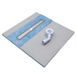 Insl8 Linear Wet Room Tile-On Shower Tray With Gold Grate Alternative Slots - 800 X 800 X 30mm - thumbnail 7
