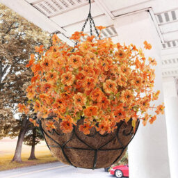 18 Pack Artificial Decorative Plants With 7 Pins For Indoor And Outdoor Use, Autumn Purple Eucalyptus 37 Cm - thumbnail 3