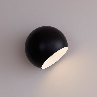 GoodHome Zosca Matt Black Wall Light