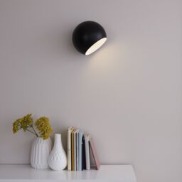 GoodHome Zosca Matt Black Wall Light - thumbnail 3