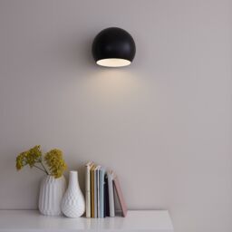 GoodHome Zosca Matt Black Wall Light - thumbnail 2