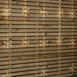 Samuel Alexander 1.2M X 1.3M Light Up Twinkling Snowflake Christmas Curtain Light With Warm White Leds - thumbnail 6
