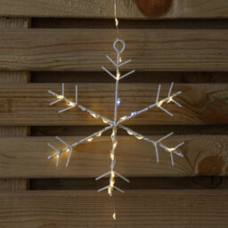 Samuel Alexander 1.2M X 1.3M Light Up Twinkling Snowflake Christmas Curtain Light With Warm White Leds - thumbnail 5
