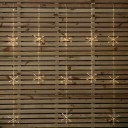 Samuel Alexander 1.2M X 1.3M Light Up Twinkling Snowflake Christmas Curtain Light With Warm White Leds - thumbnail 3