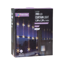 Samuel Alexander 1.2M X 1.3M Light Up Twinkling Snowflake Christmas Curtain Light With Warm White Leds - thumbnail 8