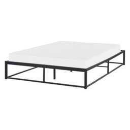 Beliani Bed Metal Viry 140 X 200 Cm (Eu Double) Black - thumbnail 1