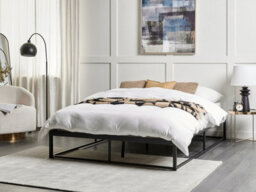 Beliani Bed Metal Viry 140 X 200 Cm (Eu Double) Black - thumbnail 2
