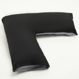 Homes & Linen Orthopaedic V-Shaped Pillow With 2 Tone Reversible Pillowcase Extra Cushioning Support For Head, Neck & Back (2 Tone Black/grey)