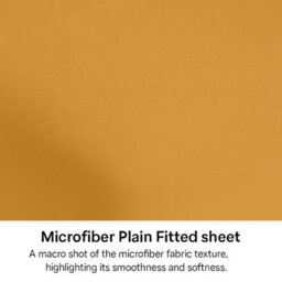 Bedlooms King Fitted Sheet 40Cm Extra Deep - Soft Microfiber Deep Pocket Elasticated Bed Fitted Sheets Ochre, 152X200 Cm - thumbnail 4