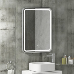 Royal Bathrooms Luna 600 X 800mm Chrome Front Lit Led Framed Bathroom Led Mirror With Demister Pad & Touch Sensor