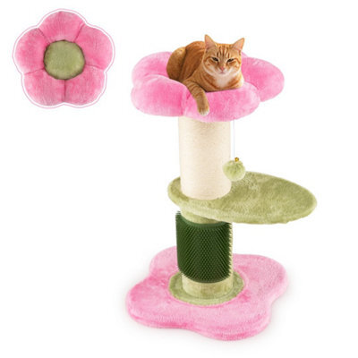 Flower Cat Tree For Indoor Cats 69 Cm Tall Small Kitten Tower - image 1