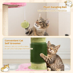 Flower Cat Tree For Indoor Cats 69 Cm Tall Small Kitten Tower - thumbnail 5
