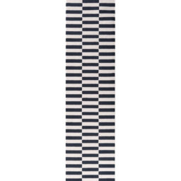 The Rugs Loft Navy And Ivory Striped Living Room Area Rug And Runners Soft Pile - thumbnail 9