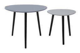 Orsina Grey Set Of 2 Nesting Tables, Triangular Nest Of Tables With Three Legs, Sturdy Side Tables For Home - thumbnail 8