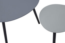 Orsina Grey Set Of 2 Nesting Tables, Triangular Nest Of Tables With Three Legs, Sturdy Side Tables For Home - thumbnail 7