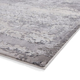 Grey Modern Rug, Abstract Metallic Marble Rug, 11mm Thick Modern Rug, Grey Rug For Bedroom, & Dining Room-120Cm X 170Cm - thumbnail 4