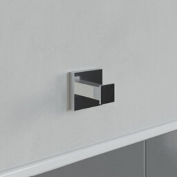 Affine Bathroom Towel Robe Hook Holder Chrome Square Wall Mounted Stylish Modern - thumbnail 1