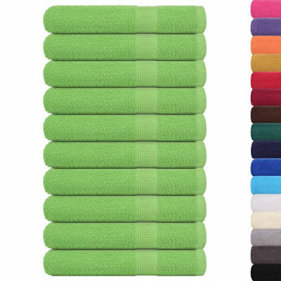 Berkfield Durable Sauna Towels 10 Pcs Apple Green 80X200 Cm 360 Gsm 100% Cotton