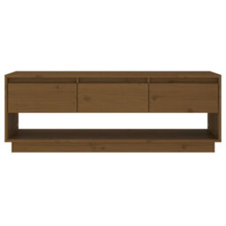 Berkfield Tv Cabinet Honey Brown 110.5X34X40 Cm Solid Wood Pine - thumbnail 3