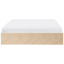 Beliani Ottoman Bed Without Headboard Etel 180 X 200 Cm (Eu Super King) Light Brown - thumbnail 6