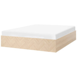 Beliani Ottoman Bed Without Headboard Etel 180 X 200 Cm (Eu Super King) Light Brown - thumbnail 5