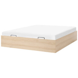 Beliani Ottoman Bed Without Headboard Etel 180 X 200 Cm (Eu Super King) Light Brown - thumbnail 7