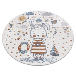 RugsX Carpet Bono 8441 Circle Bunny Sailor Cream / Blue  Circle 200 Cm - thumbnail 4