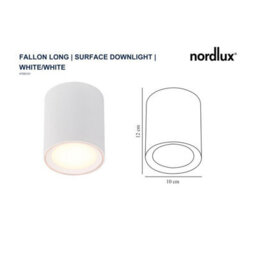 Nordlux Fallon Long Surface Indoor Kitchen Dining Hallway Downlight In White/white (Height) 12Cm - thumbnail 6