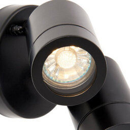 Luminosa Lighting Luminosa Palin 2 Light Outdoor Spotlight Matt Black, Glass Ip44, Gu10 - thumbnail 3