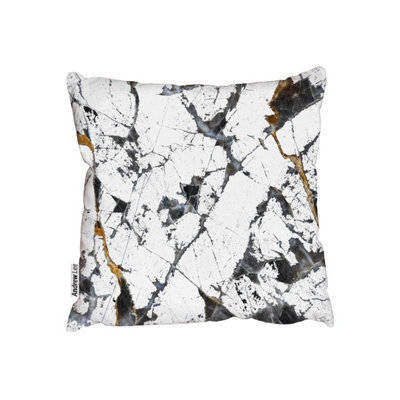 Andrew Lee Cushions - Dark Gray Marble Gold Russia Texture (Cushion) / 60Cm X 60Cm - image 1
