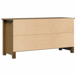 Berkfield Stylish Tv Cabinet Honey Brown 103X36.5X52 Cm Solid Wood Pine - thumbnail 7