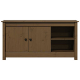 Berkfield Stylish Tv Cabinet Honey Brown 103X36.5X52 Cm Solid Wood Pine - thumbnail 4
