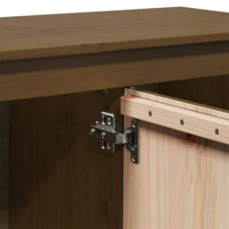 Berkfield Stylish Tv Cabinet Honey Brown 103X36.5X52 Cm Solid Wood Pine - thumbnail 8