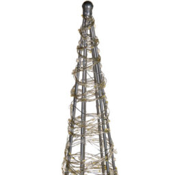 Beliani Outdoor Decoration Led Kotala Christmas Tree 57 Cm Silver - thumbnail 6
