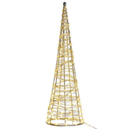 Beliani Outdoor Decoration Led Kotala Christmas Tree 57 Cm Silver