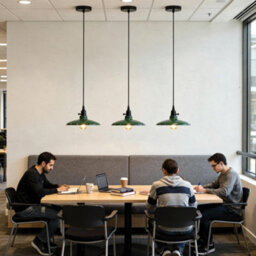 Industrial Green Metal Pendant Light E27 Adjustable Hanging Lamp, Vintage Dome Ceiling Light With Switch Holder & Cable - thumbnail 7