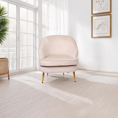 Fwstyle Stone Velvet Padded Cushioned Tub Chair Armchair - image 1