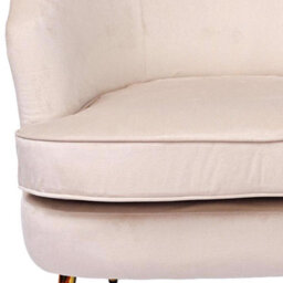 Fwstyle Stone Velvet Padded Cushioned Tub Chair Armchair - thumbnail 2