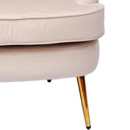 Fwstyle Stone Velvet Padded Cushioned Tub Chair Armchair - thumbnail 3