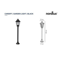 Nordlux Cardiff Outdoor Aluminium Garden Post Weatherproof Black,mains - thumbnail 4