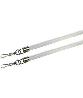 Curtain Draw Rod (Pair) 125Cm Clear
