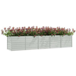 Walplus Garden Raised Bed 400X80X77 Cm Galvanized Steel Silver - thumbnail 3
