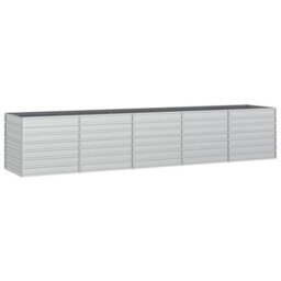 Walplus Garden Raised Bed 400X80X77 Cm Galvanized Steel Silver - thumbnail 2