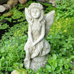 Spa Stone Cast Gazing Fairy Of The Forest Ornament Ca18 - thumbnail 3
